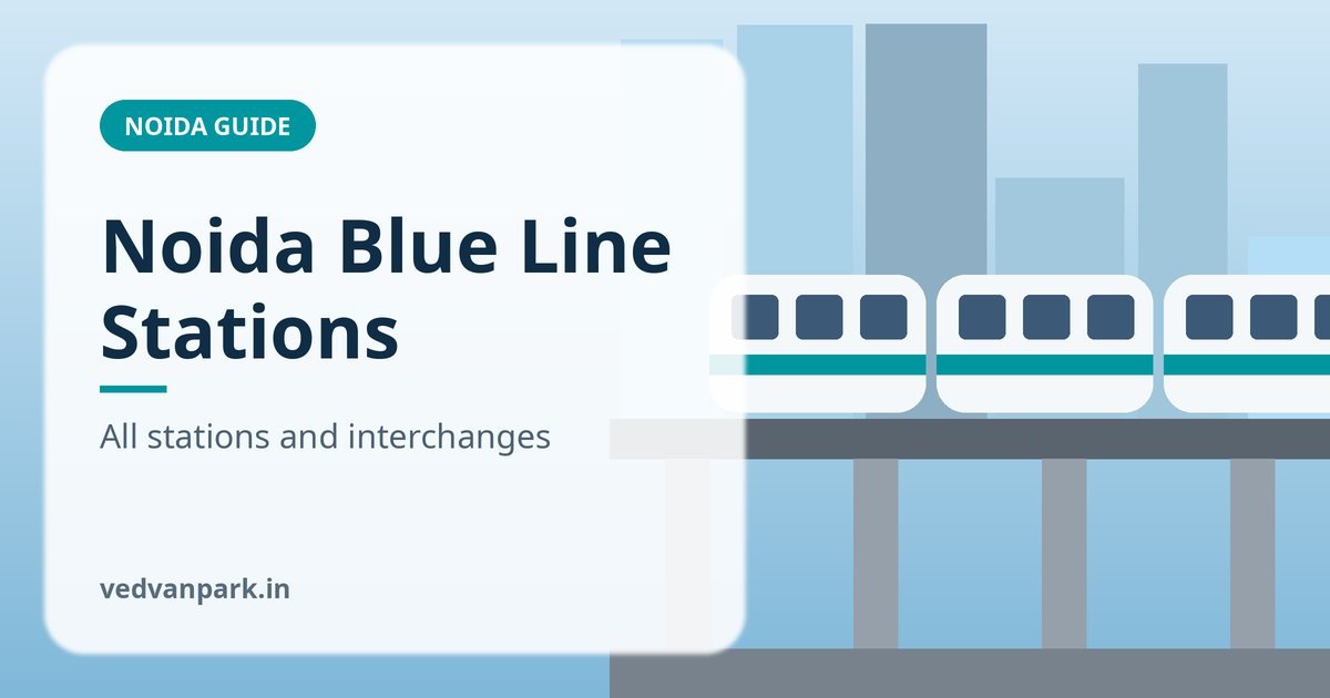 Noida Blue Line metro stations list with interchanges and fares